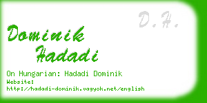 dominik hadadi business card